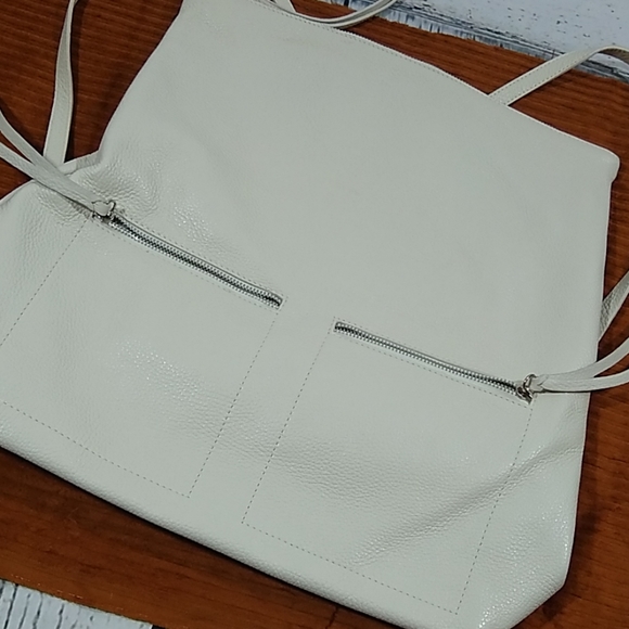 Gianni Chiarini 100% White/Ivory Pebbled Leather Backpack Purse main image 4